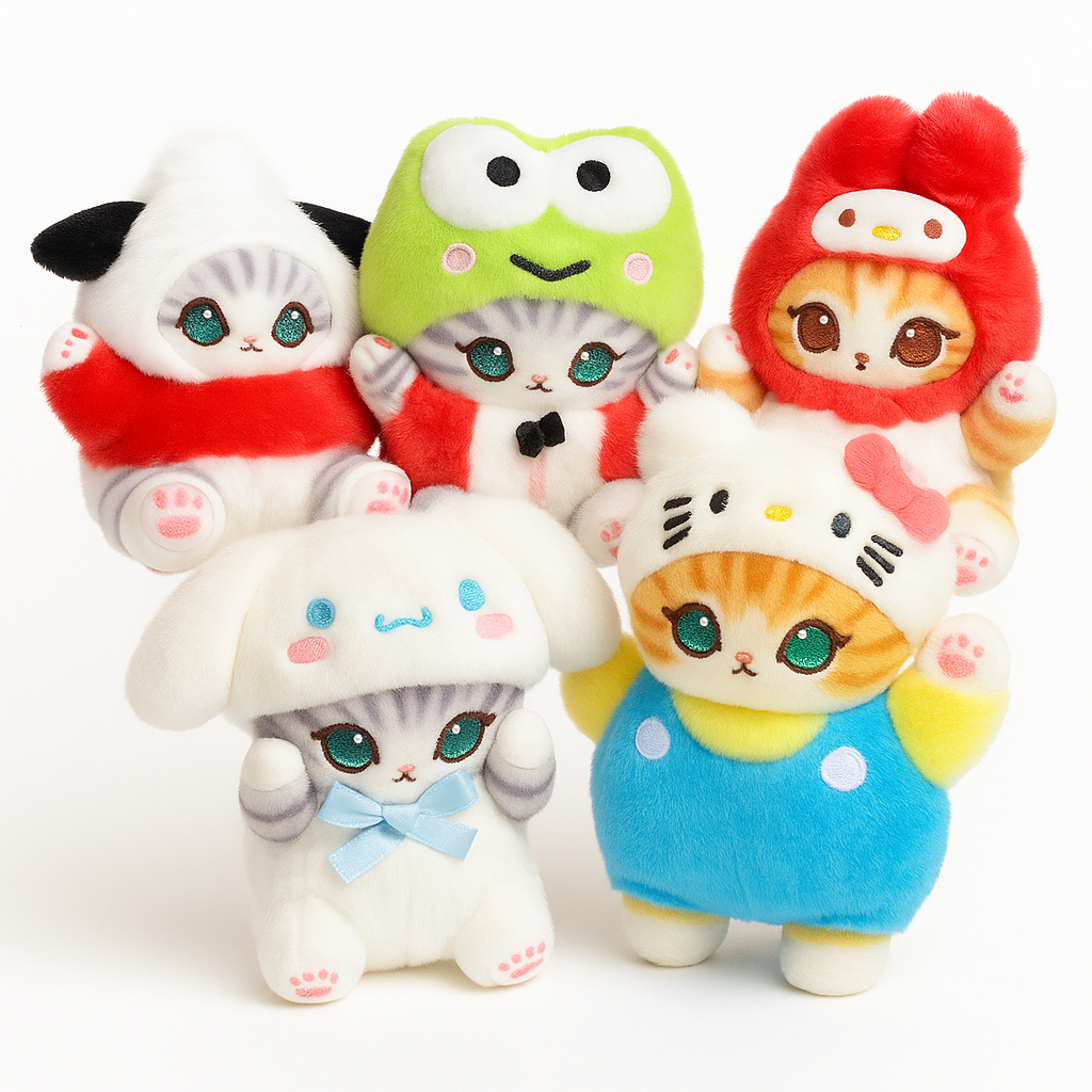 Mofusand Sanrio Plush Keyrings