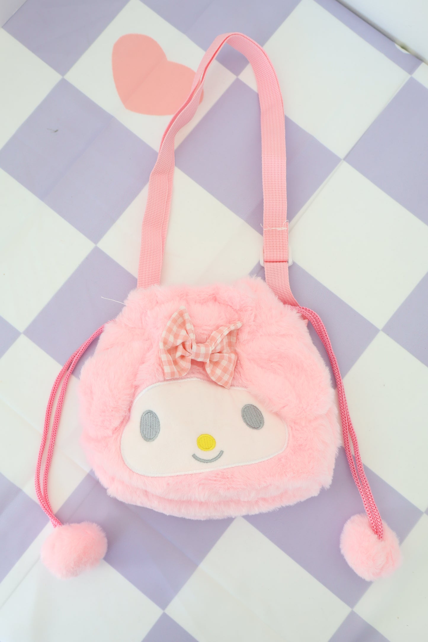 My Melody Drawstring Plush Bag