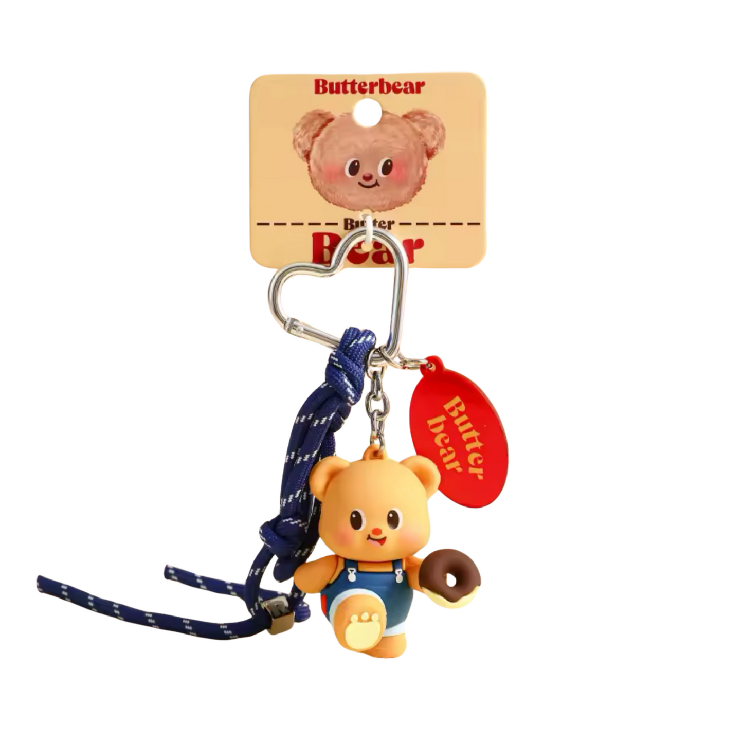 Butterbear Donut Keychain