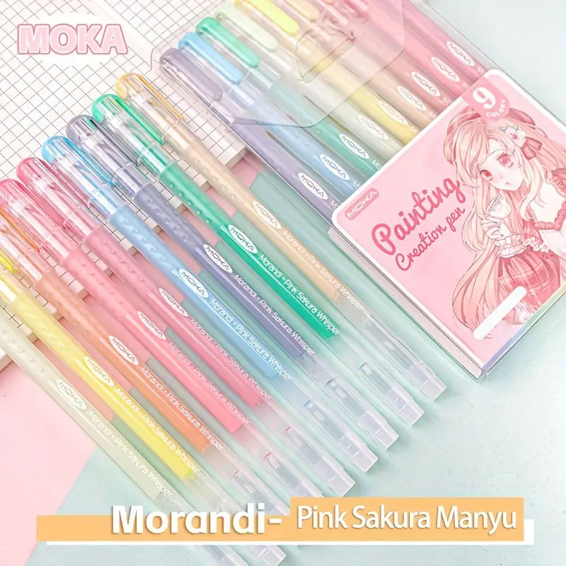9PK Morandi Coloured Gel Pens