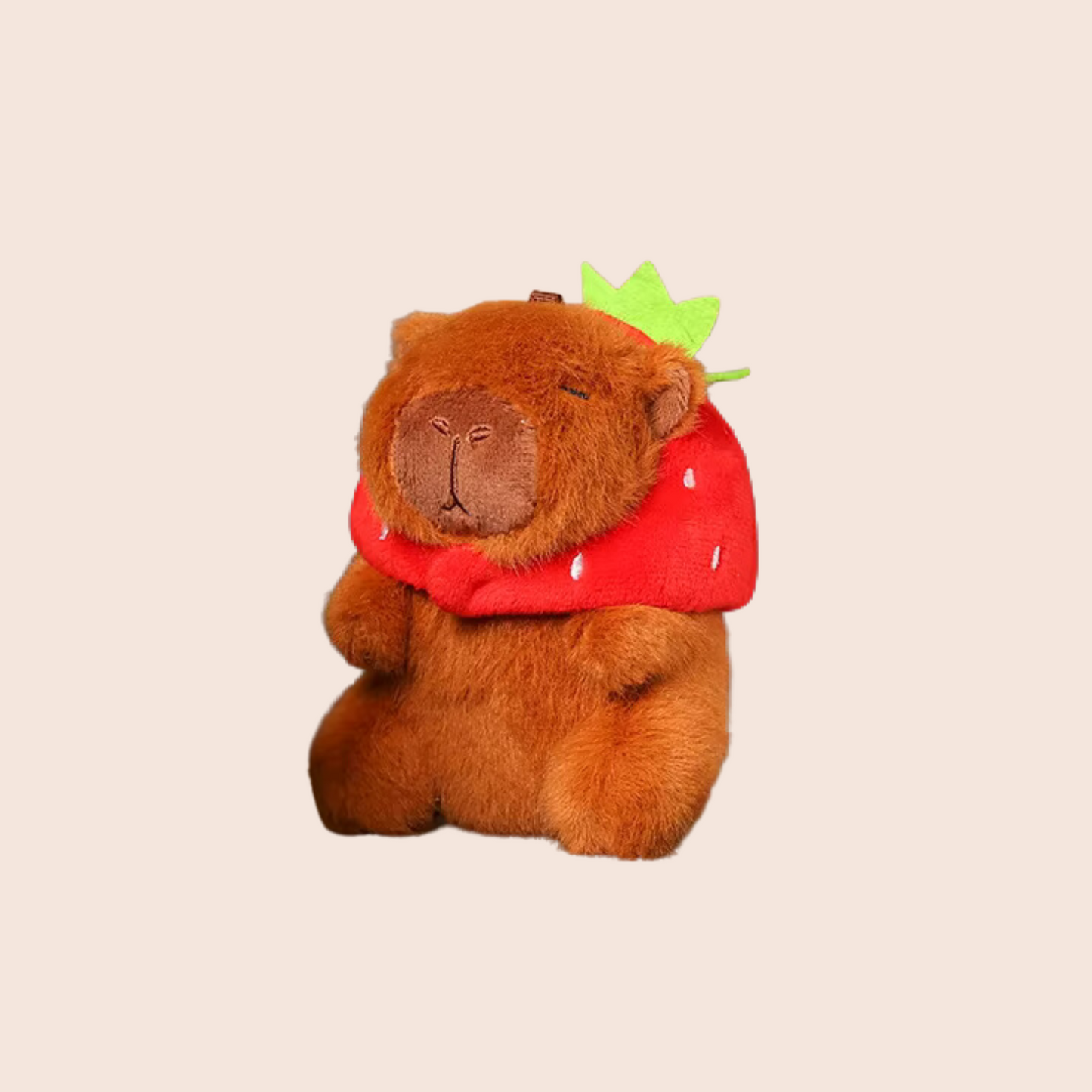 Strawberry Capybara Keyring