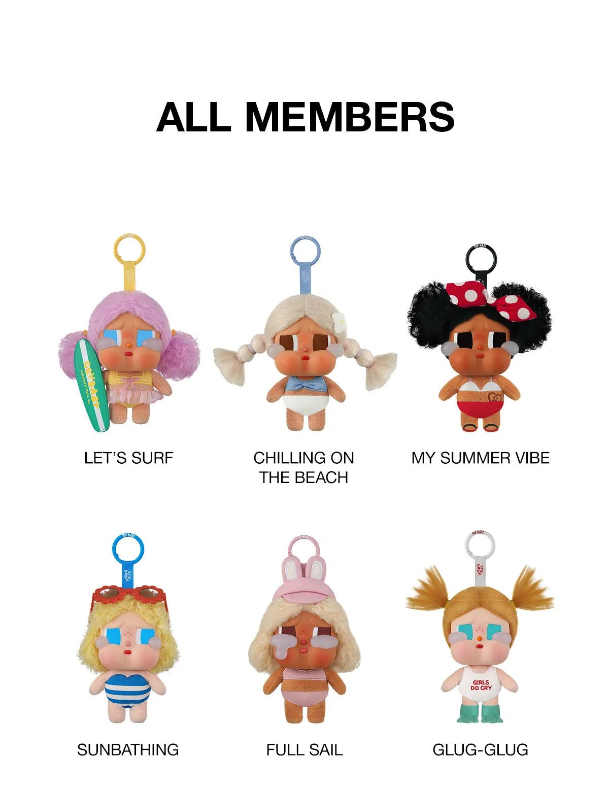 POP MART CRYBABY Vacation Mode On Series-Vinyl Plush Pendant Blind Box