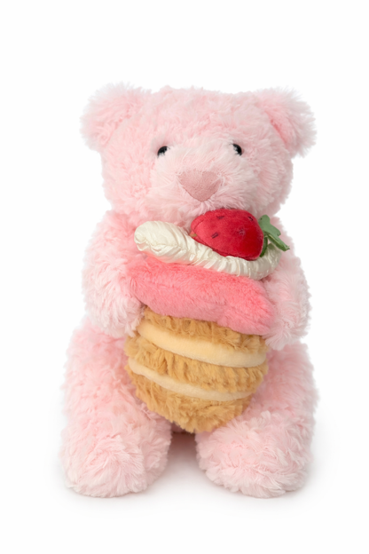 Pink Bear with Cake