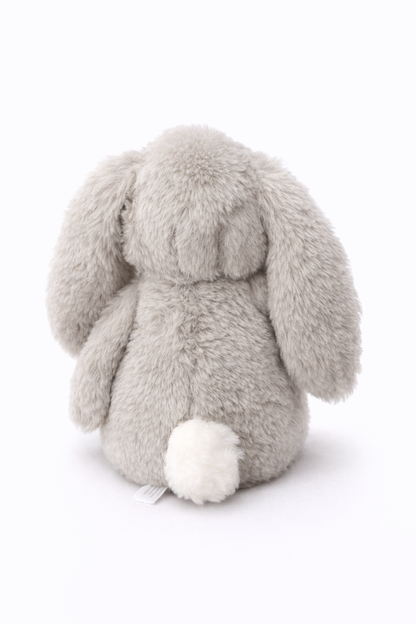Blue Floral Silver Bunny