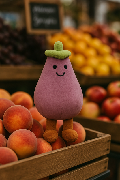 Eggplant Bag Charm