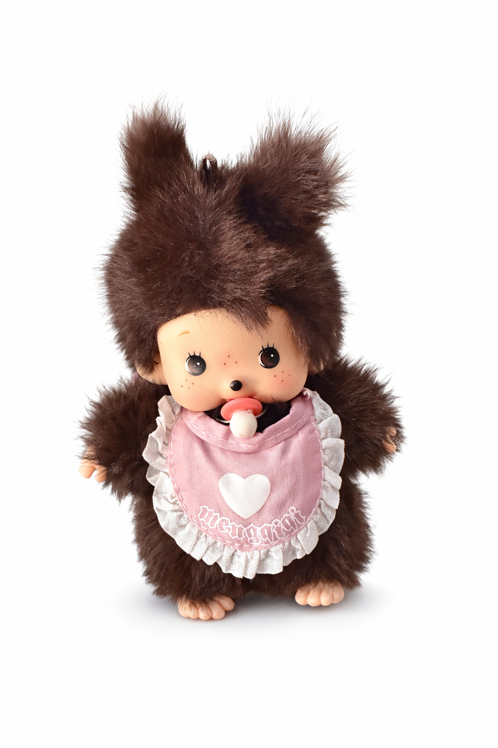 Monchhichi x Pink Bib Plush Keychain