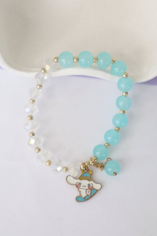 Cinnamoroll White Blue Beaded Bracelet
