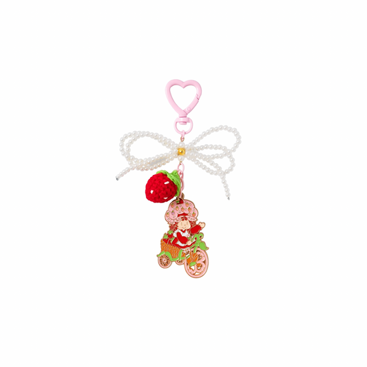 Strawberry Shortcake Crochet Berry Keychain