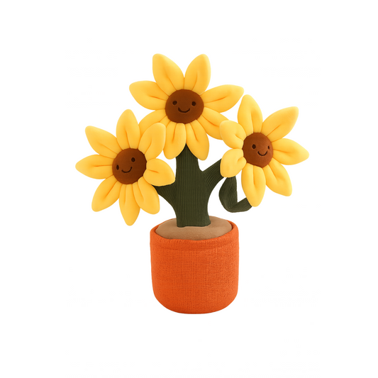 Tangerine Sunflower Pot