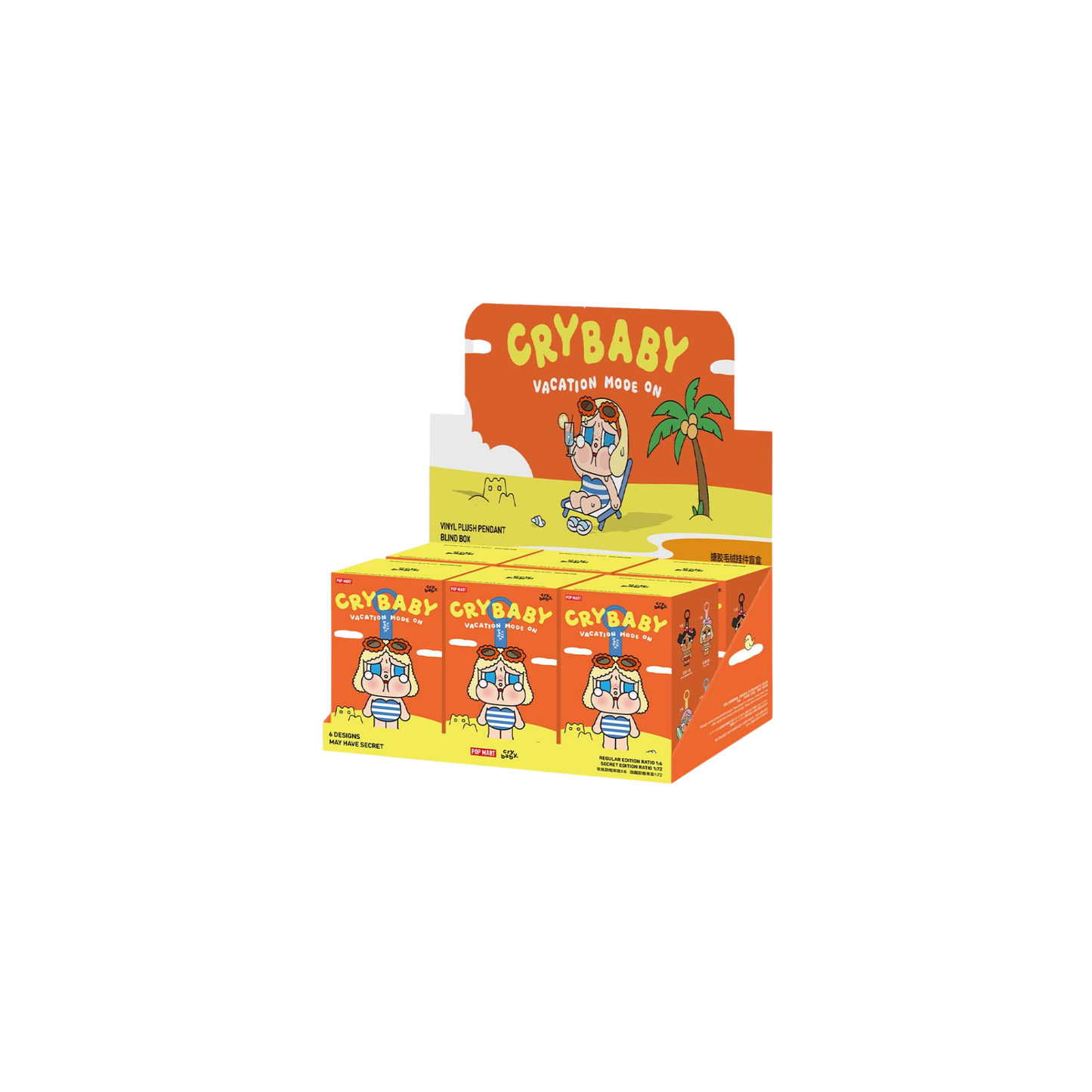 POP MART CRYBABY Vacation Mode On Series-Vinyl Plush Pendant Blind Box