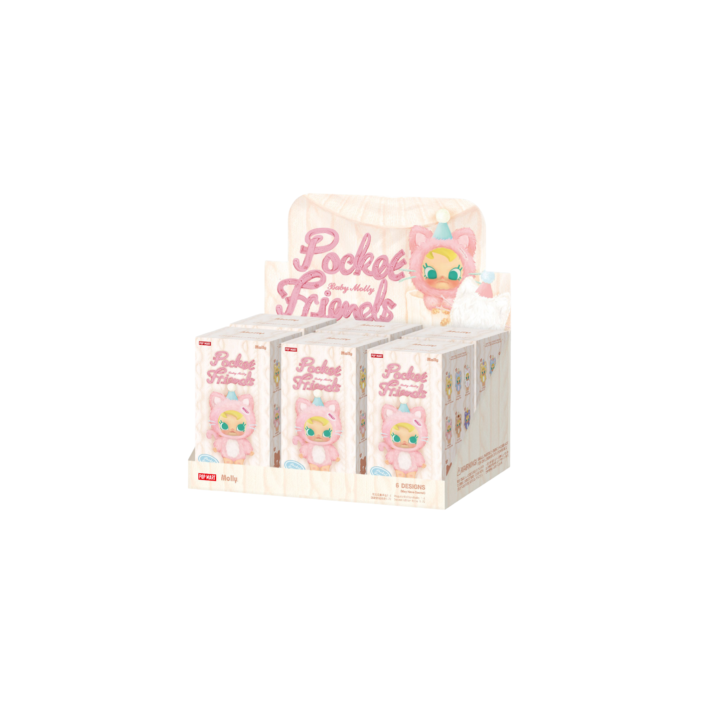 POP MART Baby Molly Pocket Friends Series-Vinyl Plush Pendant Blind Box