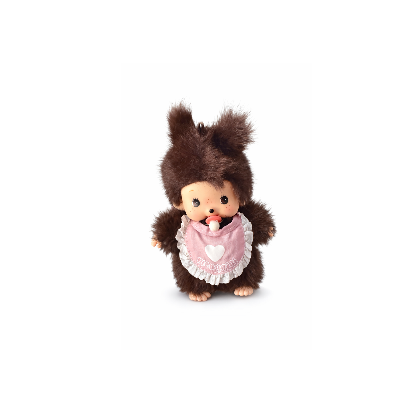 Monchhichi x Pink Bib Plush Keychain